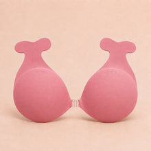Sculpette Statement Bra in Blush, adhesive strapless bra with a clear front clasp