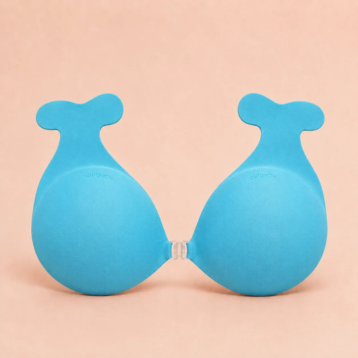 Sculpette Statement Bra in Indigo, adhesive strapless bra with a clear front clasp