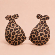 Sculpette Statement Bra in Leopard, adhesive strapless bra with a clear front clasp